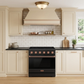 Gordon Ramsay by THOR Kitchen 36" 6 cu. ft. Professional Electric Range with 5 Burners in Black with Rose Gold Accents, RSE36PB-RSG