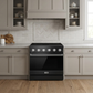 Gordon Ramsay by THOR Kitchen 36" 6 cu. ft. Professional Electric Range with 5 Burners in Black with Stainless Steel Accents, RSE36PB-SS