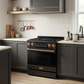Gordon Ramsay by THOR Kitchen 30" 4.55 cu. ft. Professional Natural Gas Range with Tilt Panel Touch Control and Self-Clean in Matte Black with Rose Gold Accents, RSG30B-RSG