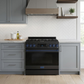 Gordon Ramsay by THOR Kitchen 36" 6.0 cu. ft. Professional Natural Gas Range with Tilt Panel Touch Control, Self-Clean and Air Fry in Matte Black with Navy Blue Accents, RSG36B-BLU