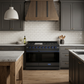 Gordon Ramsay by THOR Kitchen 48" 6.8 cu. ft. Professional Natural Gas Range in Matte Black with Navy Blue Accents, RSG48EB-BLU