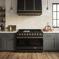Gordon Ramsay by THOR Kitchen 48" 6.8 cu. ft. Professional Natural Gas Range in Matte Black with Bronze Accents, RSG48EB-BRZ