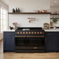 Gordon Ramsay by THOR Kitchen 48" 6.8 cu. ft. Professional Propane Gas Range in Matte Black with Rose Gold Accents, RSG48EBLP-RSG