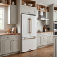 Gordon Ramsay by THOR Kitchen 30" 17.5 cu. ft. French Door Counter Depth Refrigerator with Ice Maker in White with Bronze Accents, RF3017FFDW-BRZ
