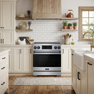 Gordon Ramsay by THOR Kitchen 30" Induction Range in Stainless Steel with Blue Accents, RSI30-BLU
