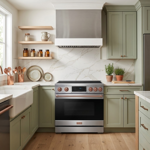 Gordon Ramsay by THOR Kitchen 36" Induction Range in Stainless Steel with Rose Gold hardware, RSI36-RSG