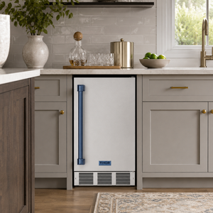 Gordon Ramsay by THOR Kitchen 15" Built-in 58 lbs. Ice Maker in Stainless Steel with Blue Accents, RIM1501-BLU