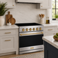 Gordon Ramsay by THOR Kitchen 30 Inch Professional Electric Range, 5 Element, Convection Oven in Stainless Steel with Bronze Accents, RSE30P-BRZ