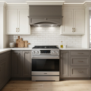 Gordon Ramsay by THOR Kitchen 30" 4.55 cu. ft. Professional Natural Gas Range with Tilt Panel Touch Control and Self-Clean in Stainless Steel, RSG30