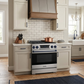 Gordon Ramsay by THOR Kitchen 30" 4.55 cu. ft. Professional Propane Gas Range with Tilt Panel Touch Control and Self-Clean in Stainless Steel with Navy Blue Accents, RSG30LP-BLU
