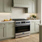 Gordon Ramsay by THOR Kitchen 36" 6.0 cu. ft. Professional Natural Gas Range with Tilt Panel Touch Control, Self-Clean and Air Fry in Stainless Steel with Navy Blue Accents, RSG36-BLU