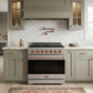 Gordon Ramsay by THOR Kitchen 36" 6 cu. ft. Professional Propane Gas Range with 6 Sealed Burners in Stainless Steel and Rose Gold Accents, RSG36PLP-RSG