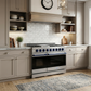 Gordon Ramsay by THOR Kitchen 48" 6.8 cu. ft. Professional Natural Gas Range in Stainless Steel/Blue, RSG48E-BLU