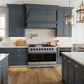 Gordon Ramsay by THOR Kitchen 48" 6.8 cu. ft. Professional Propane Gas Range in Stainless Steel with Navy Blue Accents, RSG48ELP-BLU