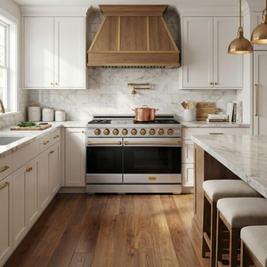 Gordon Ramsay by THOR Kitchen 48" 6.8 cu. ft. Professional Propane Gas Range in Stainless Steel with Bronze Accents, RSG48ELP-BRZ