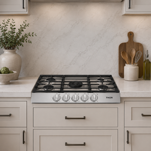 THOR 30" Professional Gas Cooktop with Stainless Knobs, TGC30F