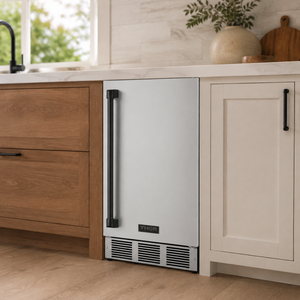 Gordon Ramsay by THOR Kitchen 15" Built-in 58 lbs. Ice Maker in Stainless Steel with Black Accents, RIM1501-BLK