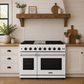 THOR Kitchen Professional 48" 6.75 cu. ft. Propane Gas Range, 6 Sealed Burners with Griddle in White Matte, LRG4807UWLP