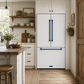 Gordon Ramsay by THOR Kitchen 36" 20.3 cu. ft. Counter Depth Refrigerator with Ice Maker in White with Blue Accents, RF3621CTDW-BLU
