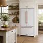 Gordon Ramsay by THOR Kitchen 36" 20.3 cu. ft. Counter Depth Refrigerator with Ice Maker in White with Rose Gold Accents, RF3621CTDW-RSG