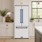 Gordon Ramsay by THOR Kitchen 30" 17.5 cu. ft. French Door Counter Depth Refrigerator with Ice Maker in White with Blue Accents, RF3017FFDW-BLU