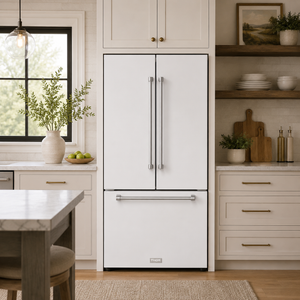 Gordon Ramsay by THOR Kitchen 36" 20.3 cu. ft. French Door Counter Depth Refrigerator with Ice Maker in White, RF3621CTDW