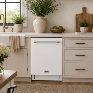 THOR Kitchen 24" Dishwasher in White, 7 Wash Cycles, 3 Racks, Energy Star, TDW24C7W