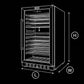 Empava 24-Inch Freestanding Wine Cooler, 133-Bottle, Stainless Steel, EMPV-WC13S