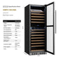 Empava 24-Inch Dual Zone Freestanding Wine Cooler, 163-Bottle, Stainless Steel, EMPV-WC16D