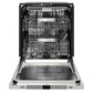 ZLINE Monument Autograph Edition 24-Inch Top Control Built-In Dishwasher, Panel Ready, Matte Black Handle, 44 dBA, DWMTZ-24-MB