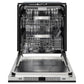 ZLINE Monument Autograph Edition 24-Inch Top Control Built-In Dishwasher, Black Stainless Steel Panel, Polished Gold Handle, 44 dBA, DWMTZ-BS-24-G
