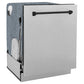 ZLINE Monument Autograph Edition 24-Inch Top Control Built-In Dishwasher, Satin Stainless Steel Panel, Matte Black Handle, 44 dBA, DWMTZ-SN-24-MB