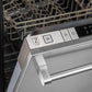 ZLINE Classic 24-Inch Top Control Built-In Dishwasher, Satin Stainless Steel Panel, Traditional Handle, 52 dBA, DW-SN-H-24