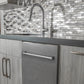 ZLINE Classic 24-Inch Top Control Built-In Dishwasher, Satin Stainless Steel Panel, Traditional Handle, 52 dBA, DW-SN-H-24