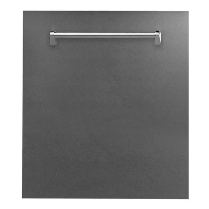 ZLINE Classic 24-Inch Top Control Built-In Dishwasher, Satin Stainless Steel Panel, Traditional Handle, 52 dBA (DW-SN-H-24)