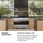 ZLINE Autograph Edition 30 in. 4.2 cu. ft. Marino Induction Range with 4 Element Cooktop and Electric Convection Oven in Satin Stainless Steel with White Matte Door and Polished Gold Accents, MINRSZ-WM-30-G