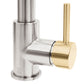 ZLINE Autograph Apollo Pull Down Spring Single Handle Kitchen Faucet in Brushed Nickel and Champagne Bronze, APL-KF-ZBNCB