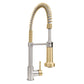 ZLINE Autograph Apollo Pull Down Spring Single Handle Kitchen Faucet in Brushed Nickel and Champagne Bronze, APL-KF-ZBNCB