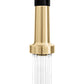 ZLINE Autograph Apollo Pull Down Spring Single Handle Kitchen Faucet in Matte Black and Champagne Bronze, APL-KF-ZMBCB