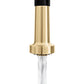 ZLINE Autograph Apollo Pull Down Spring Single Handle Kitchen Faucet in Matte Black and Champagne Bronze, APL-KF-ZMBCB