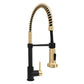 ZLINE Autograph Apollo Pull Down Spring Single Handle Kitchen Faucet in Matte Black and Champagne Bronze, APL-KF-ZMBCB