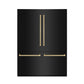 ZLINE 60" Autograph Built-in Refrigerator with Internal Water & Ice Dispenser in Black Stainless with Bronze Accents