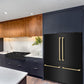 ZLINE 60" Autograph 32.2 cu. ft. Built-in Refrigerator with Internal Water and Ice Dispenser in Black Stainless Steel with Gold Accents, RBIVZ-BS-60-G