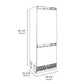 ZLINE Autograph 30" 16.1 cu. ft. Panel Ready Built-In Bottom Freezer Refrigerator with Water Dispenser and Ice Maker with Graphite Gray Interior and Polished Gold Accents, GRBIVZ-30-G