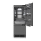 ZLINE Autograph 30" 16.1 cu. ft. Panel Ready Built-In Bottom Freezer Refrigerator with Water Dispenser and Ice Maker with Graphite Gray Interior and Polished Gold Accents, GRBIVZ-30-G