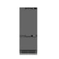 ZLINE Autograph 30" 16.1 cu. ft. Panel Ready Built-In Bottom Freezer Refrigerator with Water Dispenser and Ice Maker with Graphite Gray Interior and Polished Gold Accents, GRBIVZ-30-G
