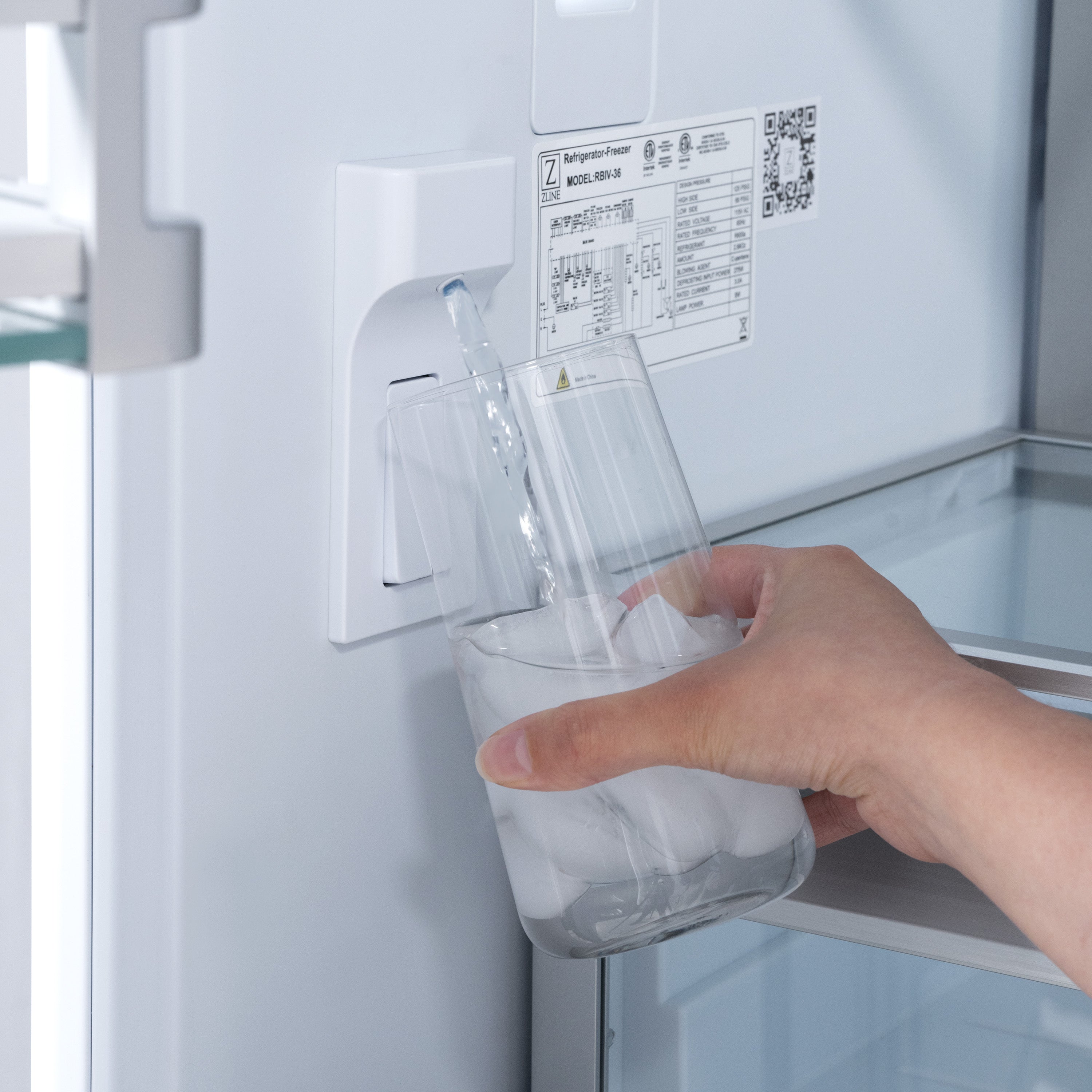 ZLINE 60 In. Panel Ready Built-In Refrigerator | Water Dispenser