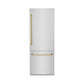 ZLINE Autograph 30 In. 16.1 cu. ft. Built-In Refrigerator with Internal Water and Ice Dispenser with Gold Accents, RBIVZ-304-30-G