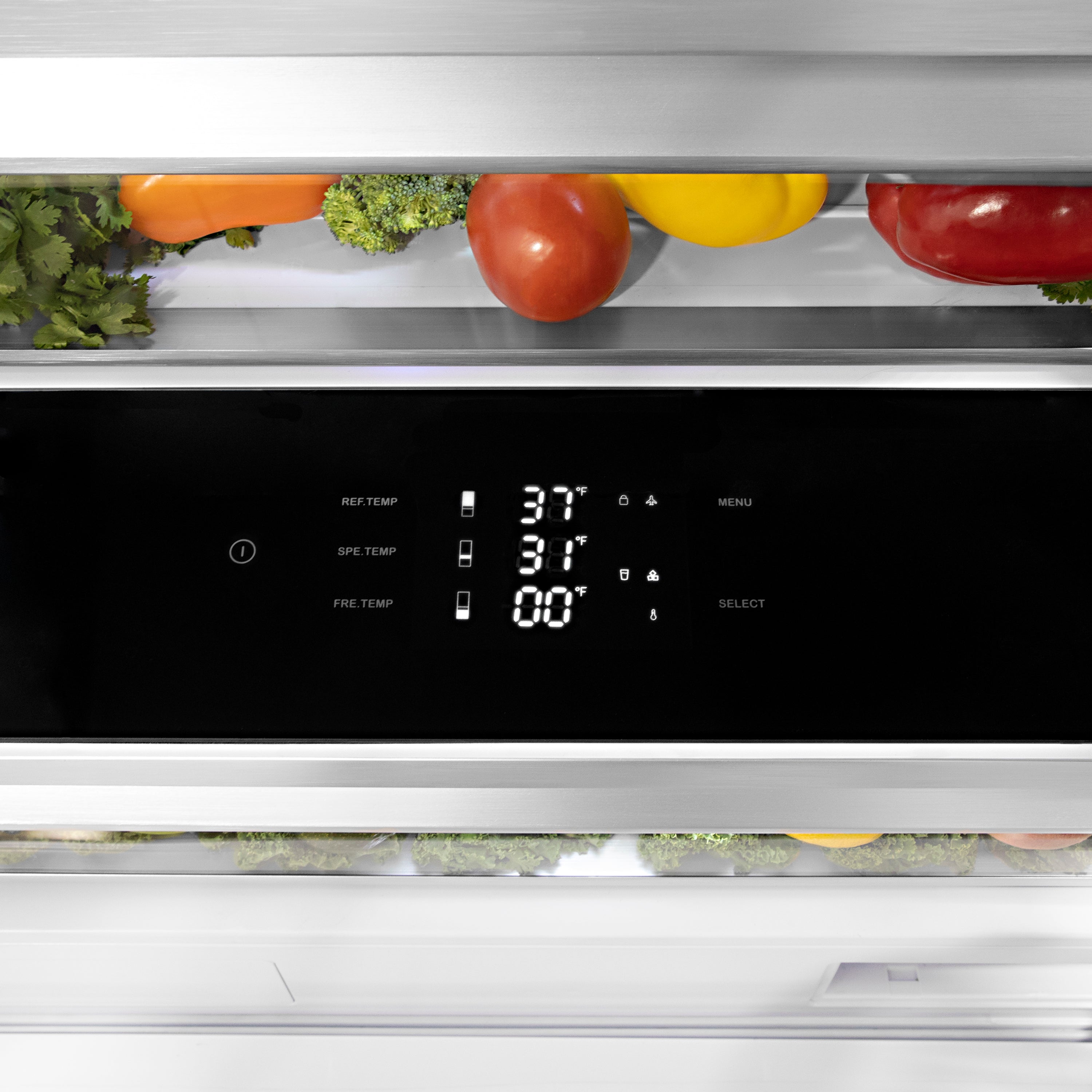 ZLINE 30 Inch Built-In Fridge | Water Dispenser & Ice Maker