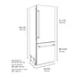 ZLINE Autograph 30 In. 16.1 cu. ft. Built-In Refrigerator with Internal Water and Ice Dispenser with Matte Black Accents, RBIVZ-304-30-MB
